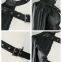 2025 Black Punk Single Shoulder PU Leather Robe Rock Dance Versatile Irregular European and American Independent Station Customized Typing