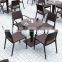 Set Of 4 Simple Fashion Casual Synthetic French Bistro Rattan Chairs Cheap Wicker Rattan Chairs