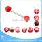 2016 new arrival surgical steel jewelry manufacturer cheap colorful tongue piercing