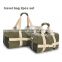wholesale vogue washing canvas travel bag 2pcs set duffel bag