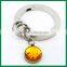 Elegant Shiny Crystal Zinc Alloy Custom Shaped Round Carabiner