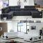 Latest Design Elegant Living Room Furniture Black and White Leather Sectional Sofa Set                        
                                                Quality Choice