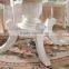 Europe graceful wooden round rotating dining table with rotating center in white