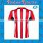 red white striped v ncek soccer jersey