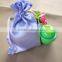 Custom drawstring satin gift bag for kids with ribbon drawstring