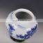 Hand paint blue and white porcelain wholesale mason jar