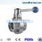 Sanitary stainless steel threaded butterfly valve