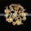 Factory wholesale fashion jewelry multifunctional flower rhinestone scarf clip brooch