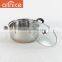 Stainless steel bakelite handle arc camber soup pot