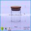 3.3oz glass kitchen storage jar with bamboo lid 100ml