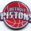 Basketball team logo embroidey patch with shape cut and iron on