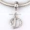 Wholesale european sterling silver alphabet beads