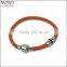 Fashion jewerly cheap stain less steel 2014 newest handmade fashion leather bracelet