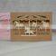 Elegant fashion hot selling laser cut 3d pop up christmas cards