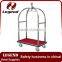 Hotel used metal luxury rolling bellmans stainless steel cart