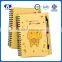 Customised cartoon cheap price notebook with pen