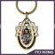 New metal wholesale customized picture printed key chain rings for gift