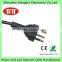 Brazil good quality 1.5m/3m 3pin electric rice cooker power cord