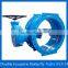 BS EN593 Resilient Seated flanged Double Eccentric Butterfly Valve with gearbox and handwheel