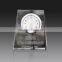 Wholesale k9 glass crystal engraved paper weight factory personalized crystal clock