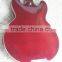 Left hand ES335 jazz electric bass guitar in wine red colour