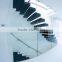Modern Floating Staircase with Black Treads