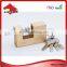 Lipson LS-200K series Hardened Steel Shackle kaba key rectangular brass padlock