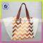 polyester with paper straw tote bag shopping bag