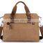 Custom Vintage Style Canvas Hand and Shoulder Men Laptop Briefcase for Business