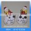 Elegant ceramic Christmas candle holder with Santa design