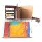 Pink pu skin strip leather phone holder for samsung galaxy note 2 3 4 wallet phone bag for samsung phone models wholesale