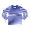 Wholesale 2016 striped color with solid color trim baby kids clothes boys long sleeve fall shirts