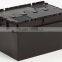 600*400*355mm Plastic moving Storage bin Attach Lid Stackable container