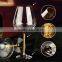 24 Carat Gold Leaf Large Bowl Delicate Burgundy Wine Glass Unique Stemware