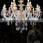 Crystal chandelier with six lights Modern Stairwell Large Crystal Chandelier Pendant Light Big Hotel Glass Chandeliers lighting