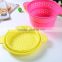 Hot selling kitchen accessories folding silicone basket