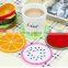 Different fruit shape silicone cup pad