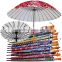 2016 Cheap Wholesale Wooden Handle Nigeria Market 16k 24k Silver Printed Golf Umbrella