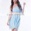 Factory directly latest design chiffon fabric big size fashionable dress for fat women