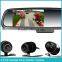 Newest Car mirror link monitor germid rearview mirror supports 4.3 inch lcd monitor with security camera system