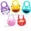 Animal designs non-toxic silicone baby bib