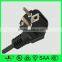 EU 2 pin schuko plug right angle electric power plug