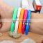 Flexible Bracelet Wristlet Circlet Ballpoint Pen for Promotion