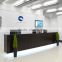high end marble modern curved office reception desk