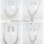 Girls unique clear stone jewelry necklace set