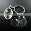 30*40mm silver plated alloy oval photo frame glass pendant charm DIY bezel setting with glass tray jewelry supplies 1820286