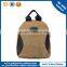New arrival vintage khaki canvas backpack, day backpack