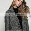 ladies wool long winter coat black gray long wool coat women