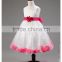 New Cute Sleeveless O-Neck Waist Flower Back Bow Petal Hem Cute Dress Communion Flower Girl Pageant Illusion Petal Dress