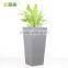 inclined matt black wholesale price poly fiber flower pots